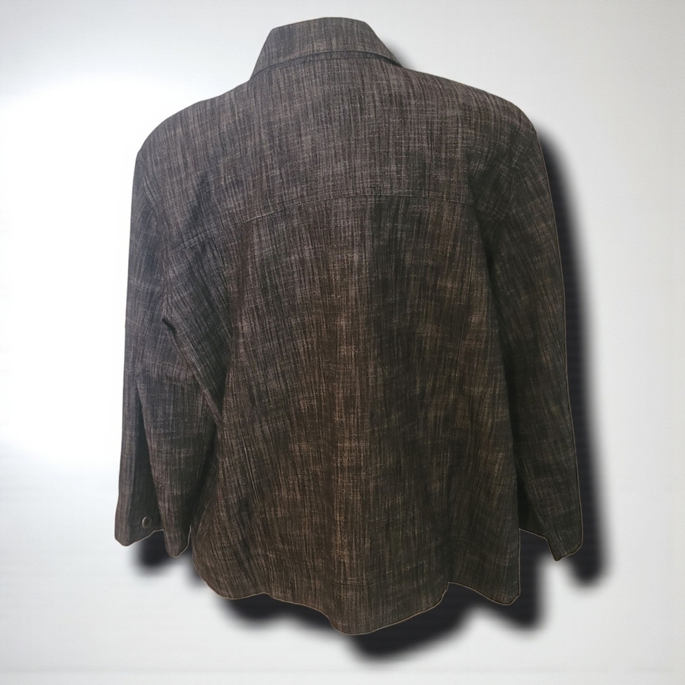 Multiples -  Large Dark Gray Shirt Jacket - Picture 5 of 8